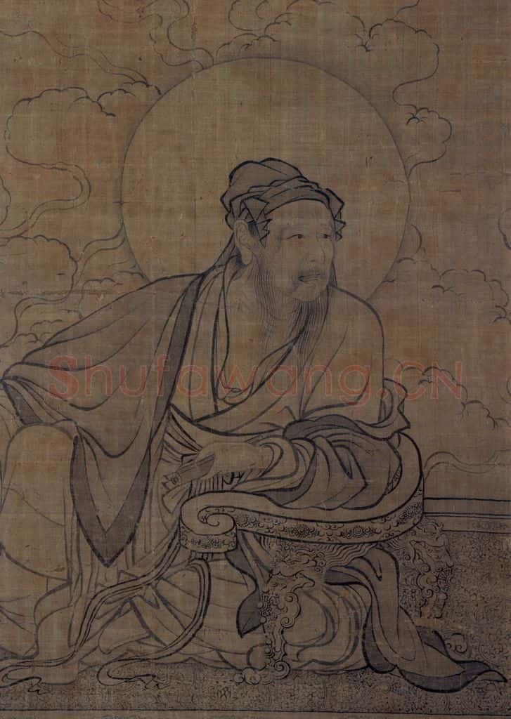 宋 李公麟《维摩居士图》书画作品