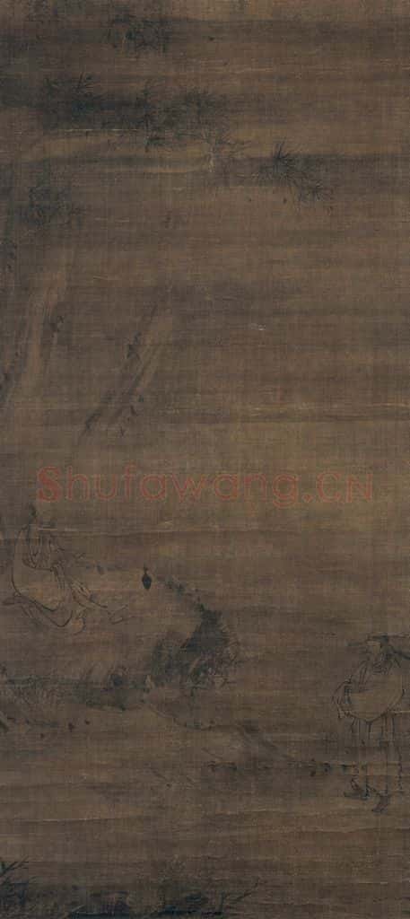 宋 李尭夫《黄檗裴休问答图》书画作品