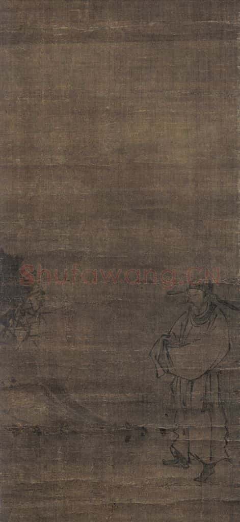 宋 李尭夫《黄檗裴休问答图》书画作品