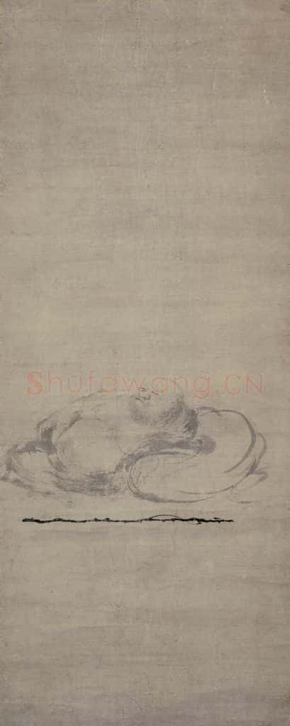 宋 牧溪《布袋图》书画作品