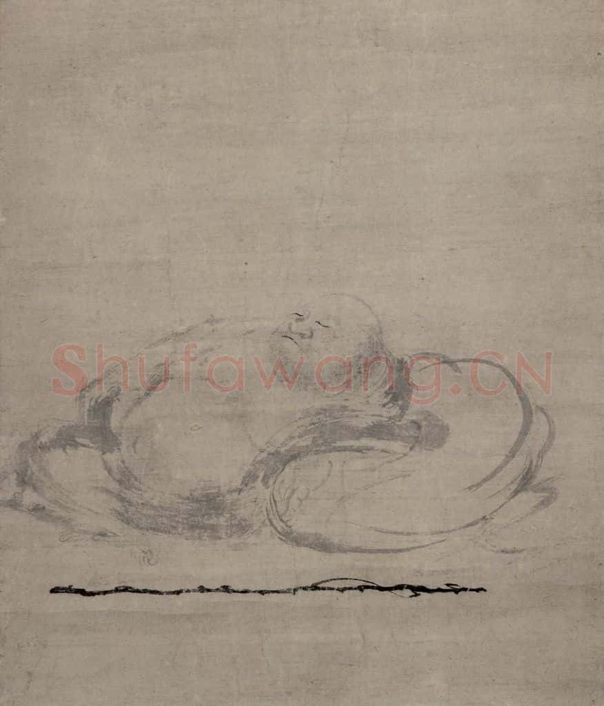 宋 牧溪《布袋图》书画作品