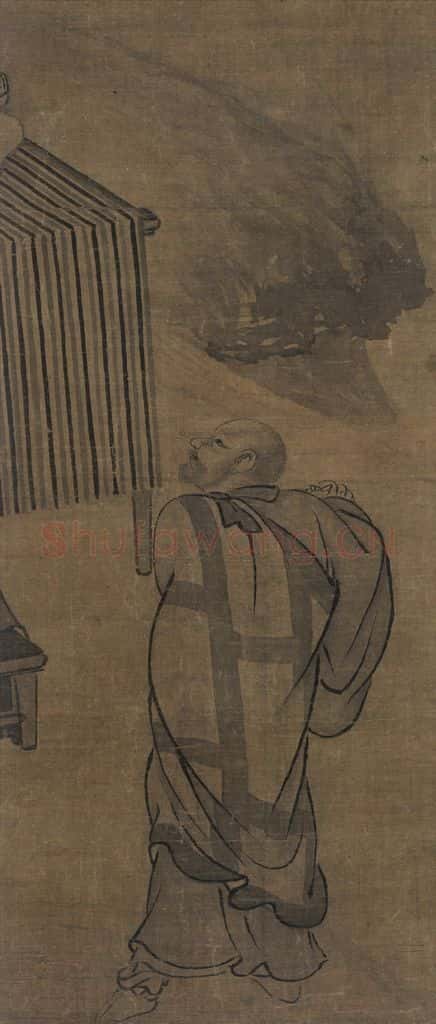 宋 佚名《玄沙接物利生图》书画作品