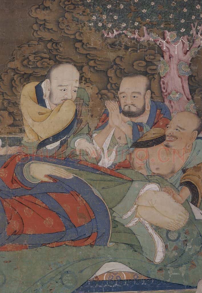 宋 陆信忠《佛涅槃图》书画作品
