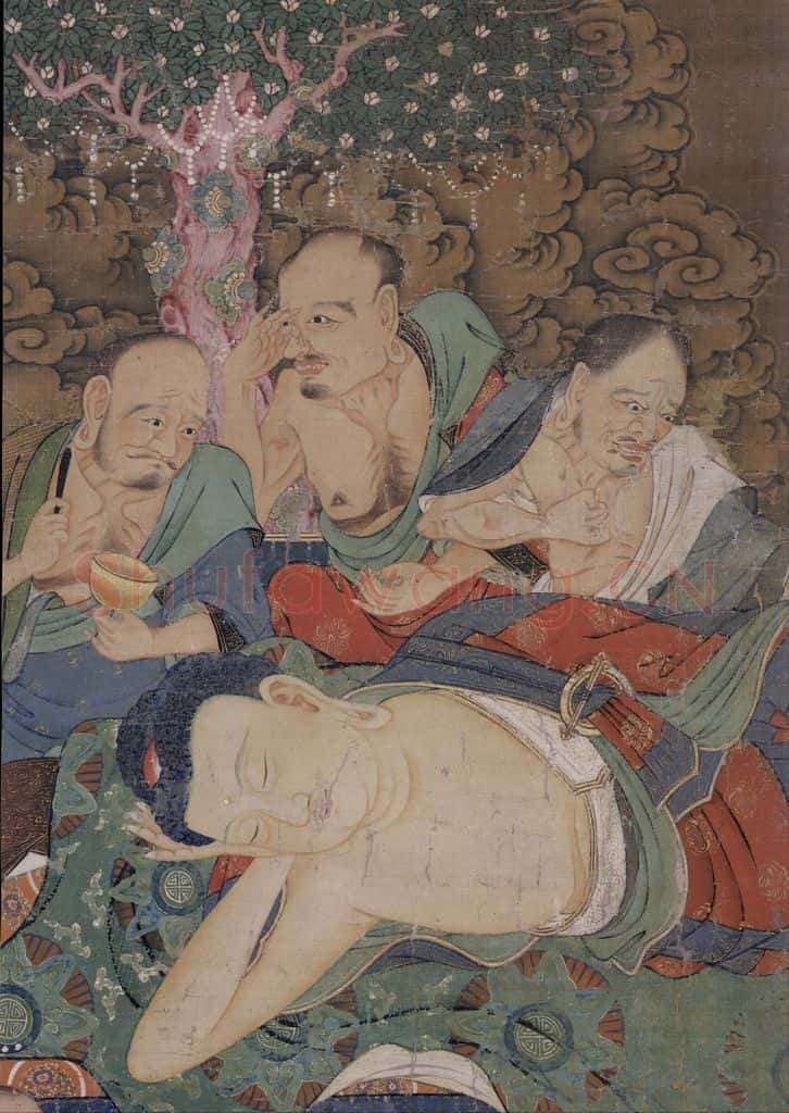 宋 陆信忠《佛涅槃图》书画作品