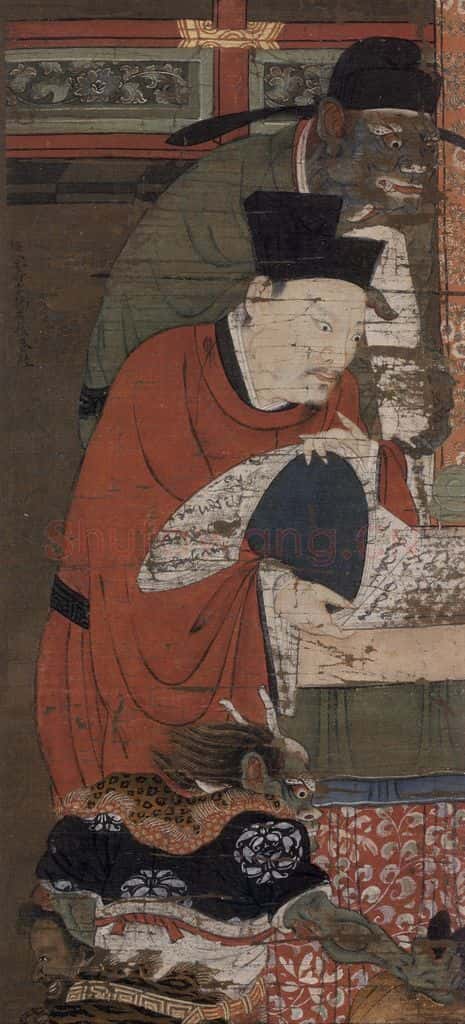 宋 陆信忠《宋帝王》书画作品