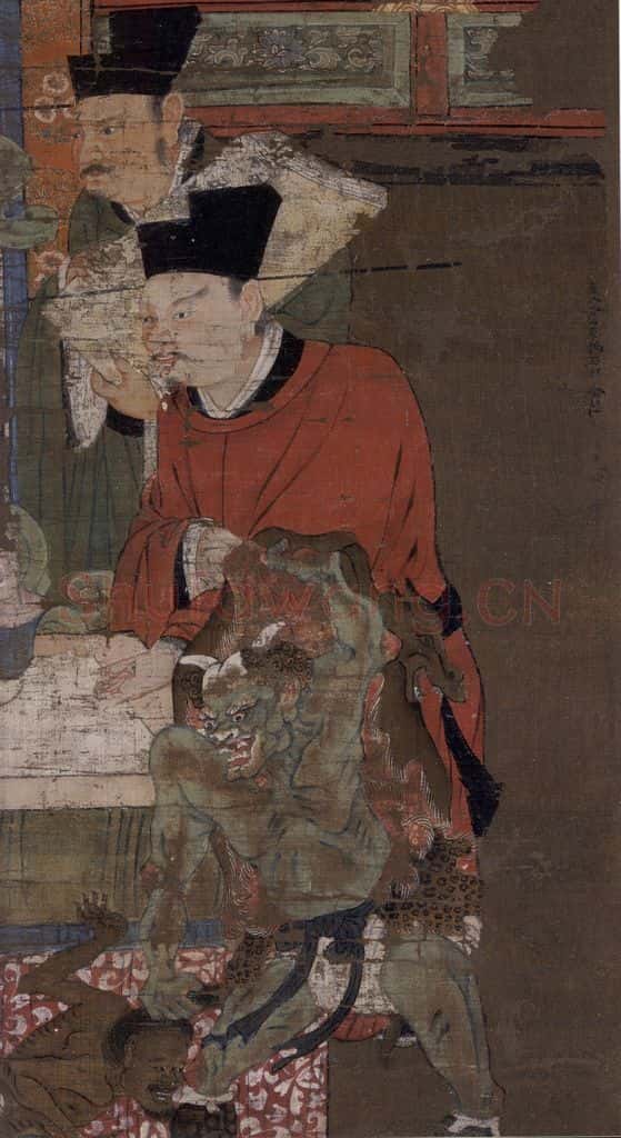 宋 陆信忠《变成王》书画作品