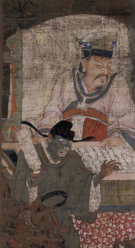 宋 陆信忠《变成王》书画作品
