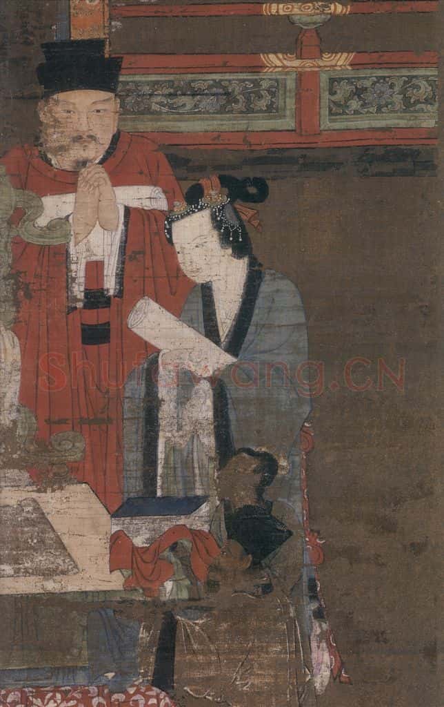 宋 陆信忠《五道转轮王》书画作品
