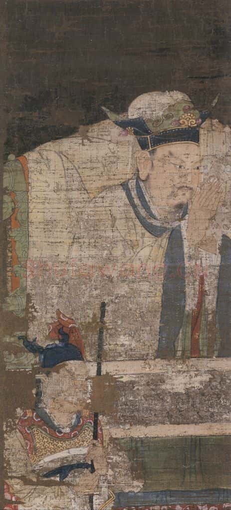 宋 陆信忠《五道转轮王》书画作品