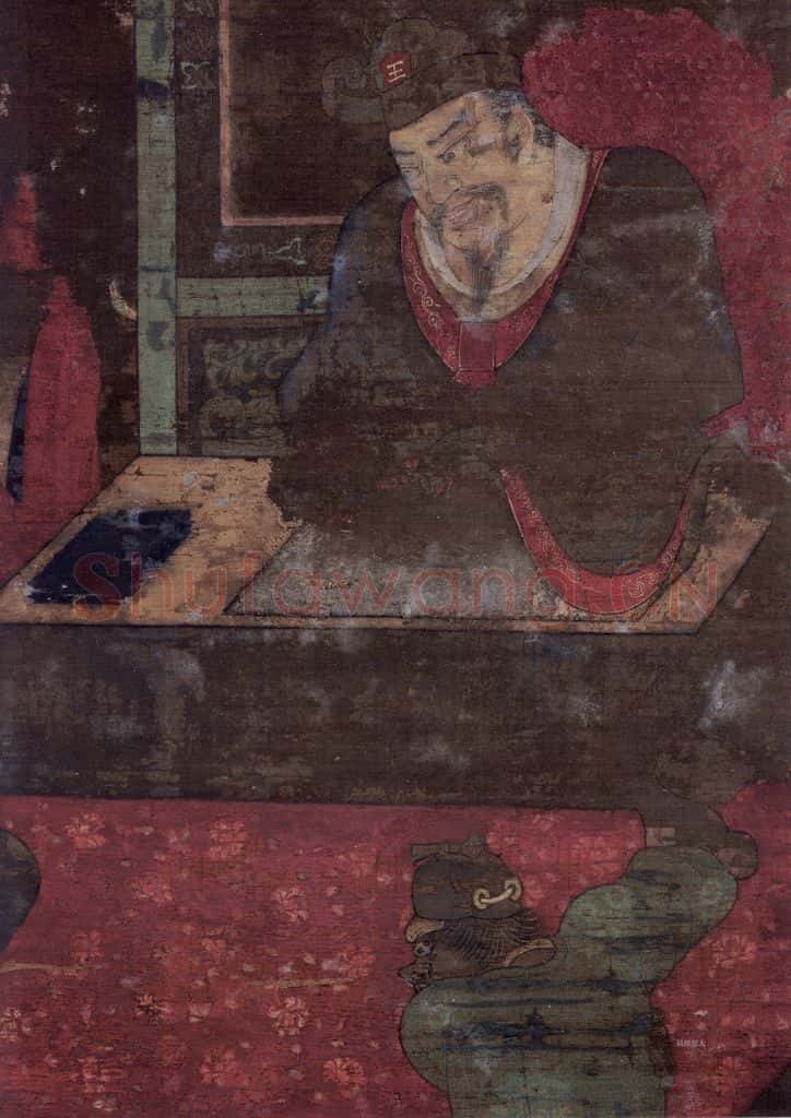宋 佚名《泰山王》书画作品