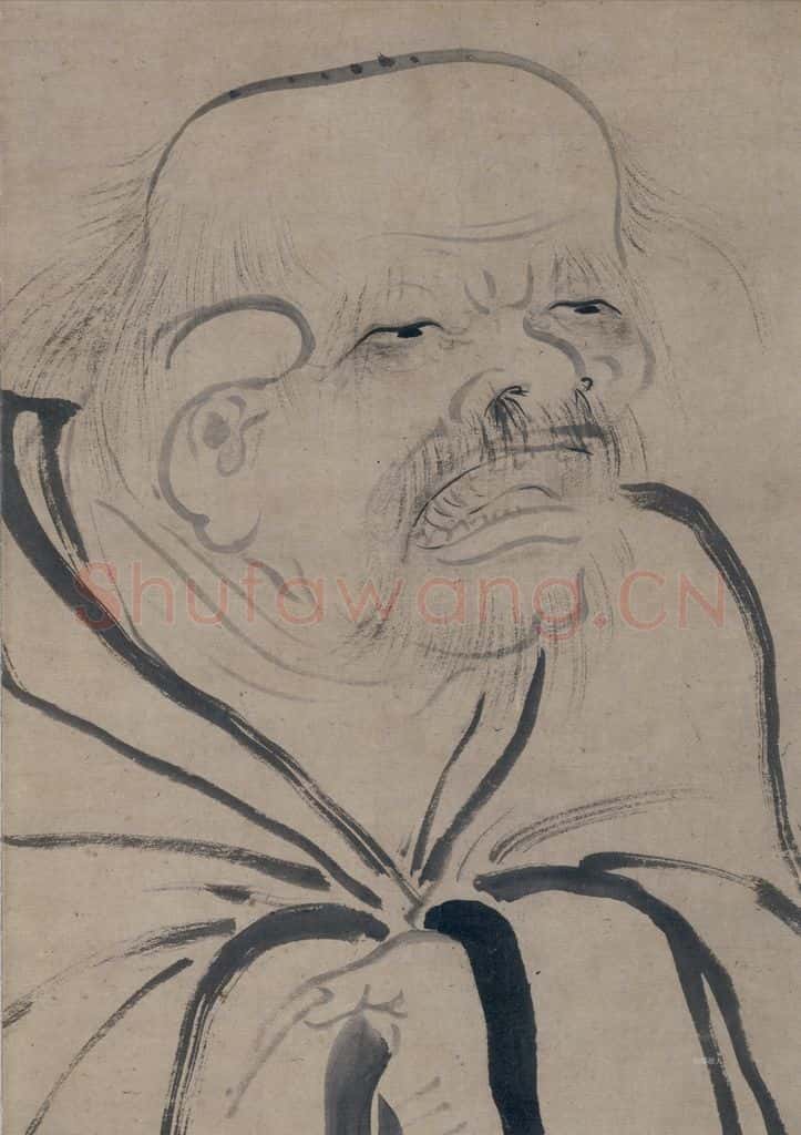 宋 牧溪《老子图》书画作品