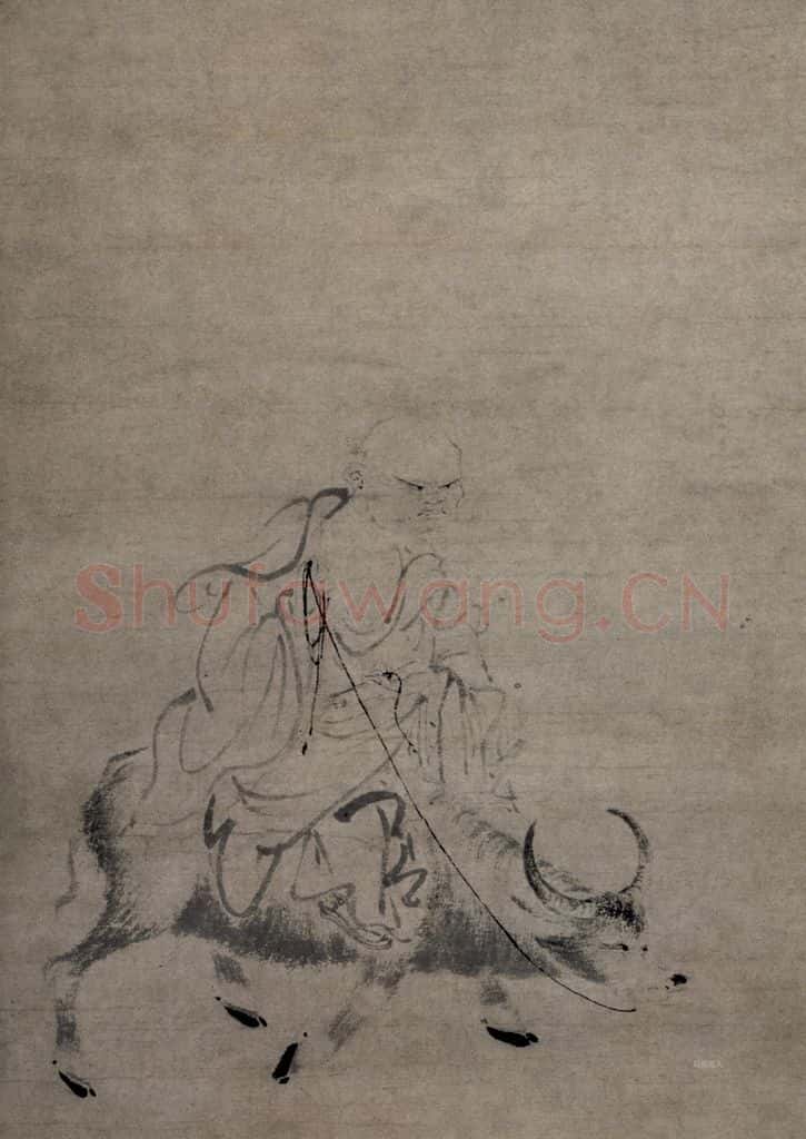 宋 牧溪《政黄牛图》书画作品