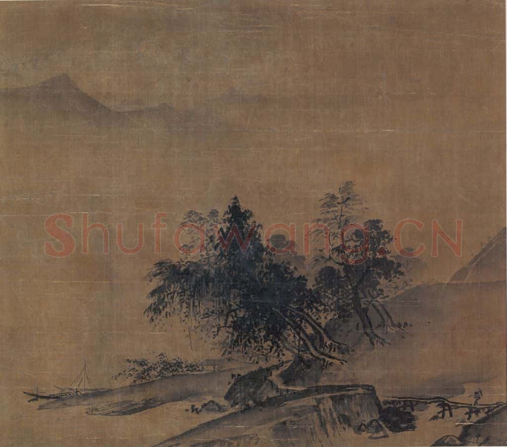 宋 夏珪《山水图》书画作品