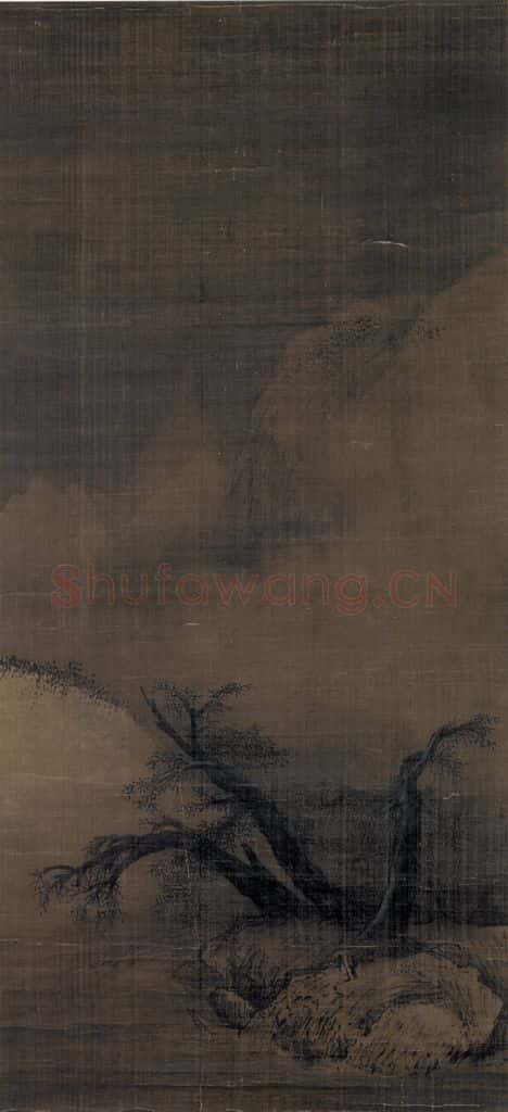 宋 梁楷《雪景山水图》书画作品