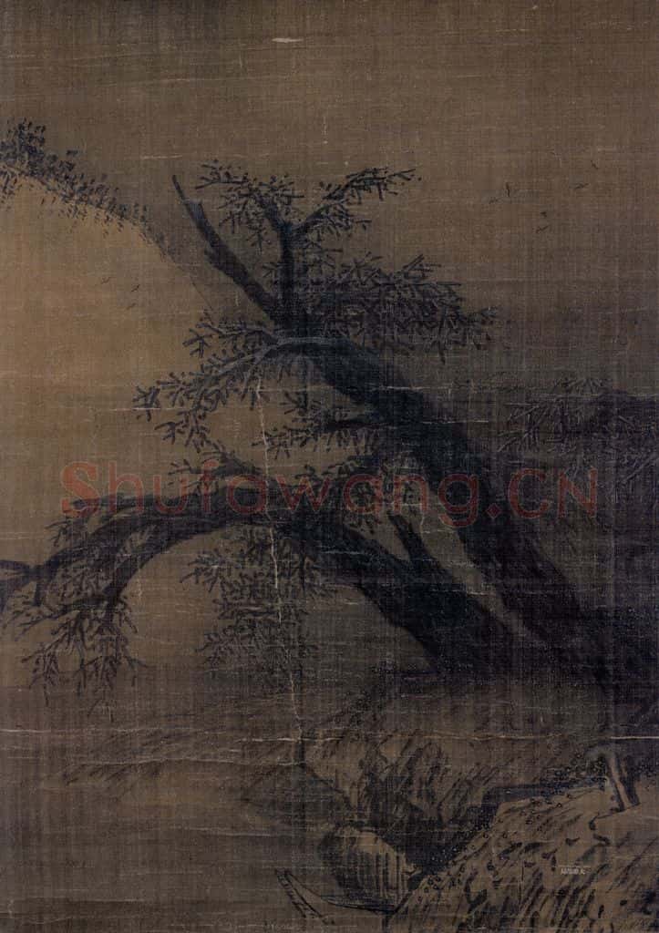 宋 梁楷《雪景山水图》书画作品
