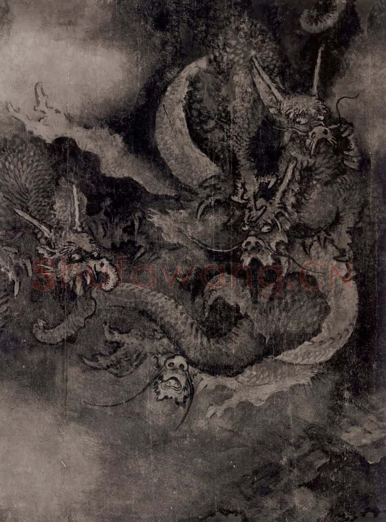 宋 陈容《五龙图》书画作品
