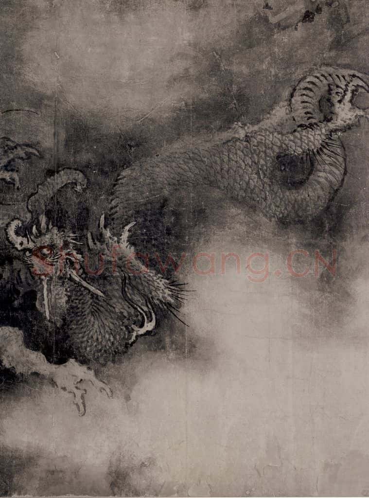 宋 陈容《五龙图》书画作品