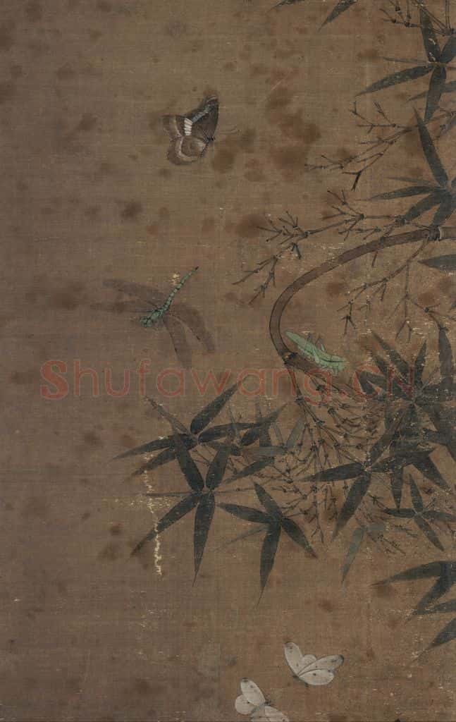 宋 赵昌《竹虫图》书画作品