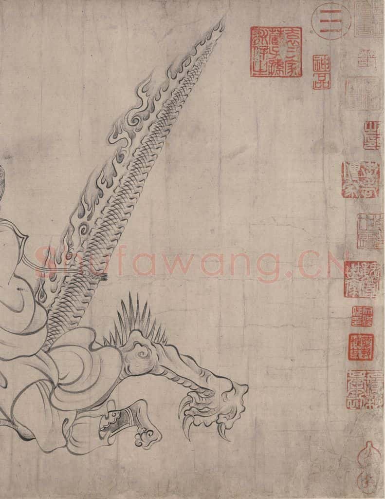 宋 佚名《送子天王图》书画作品