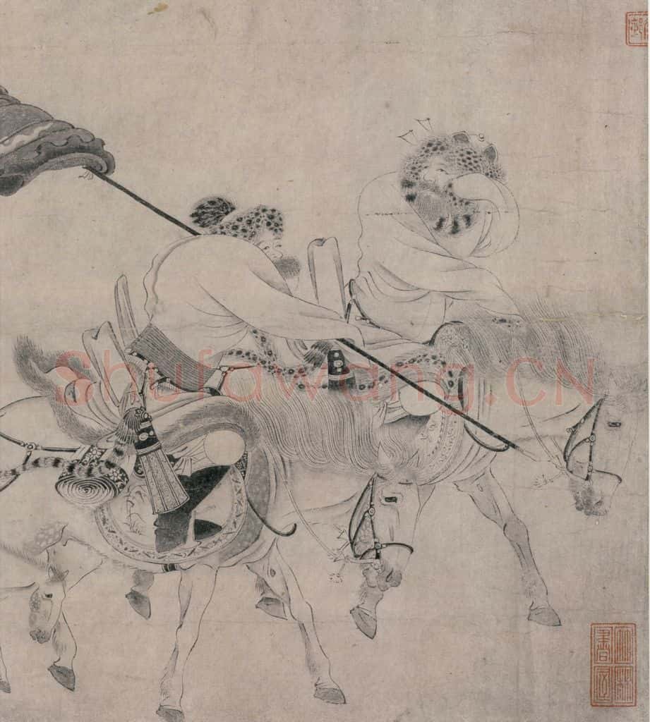 金 宫素然《明妃出塞图》书画作品