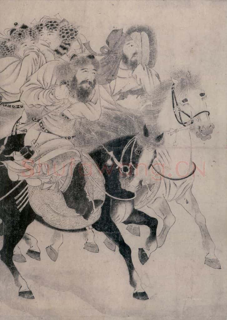金 宫素然《明妃出塞图》书画作品