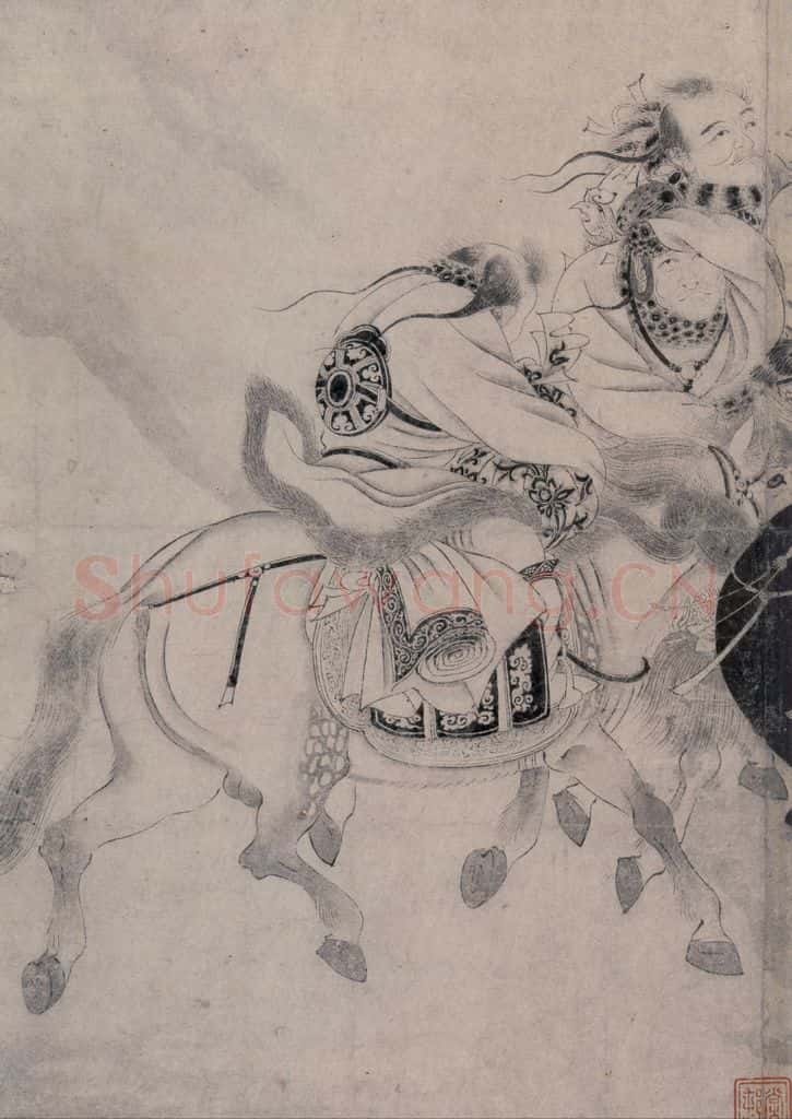 金 宫素然《明妃出塞图》书画作品