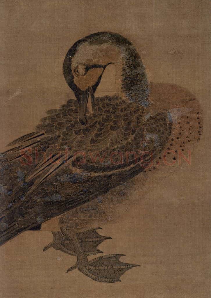 宋 赵佶(传)《鸭图》书画作品