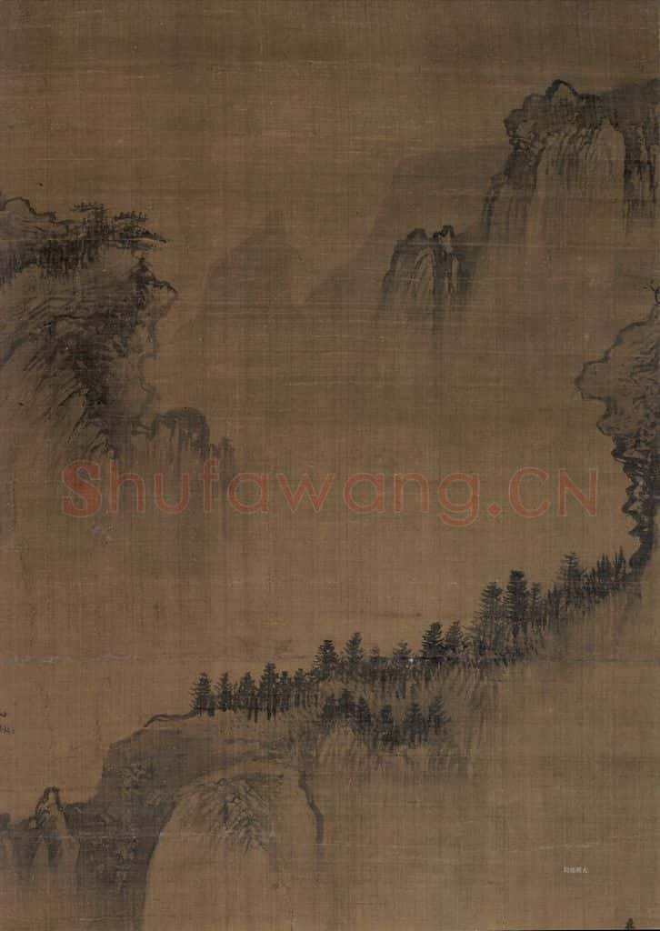 宋 郭忠恕(传)《明皇避暑宫图》书画作品