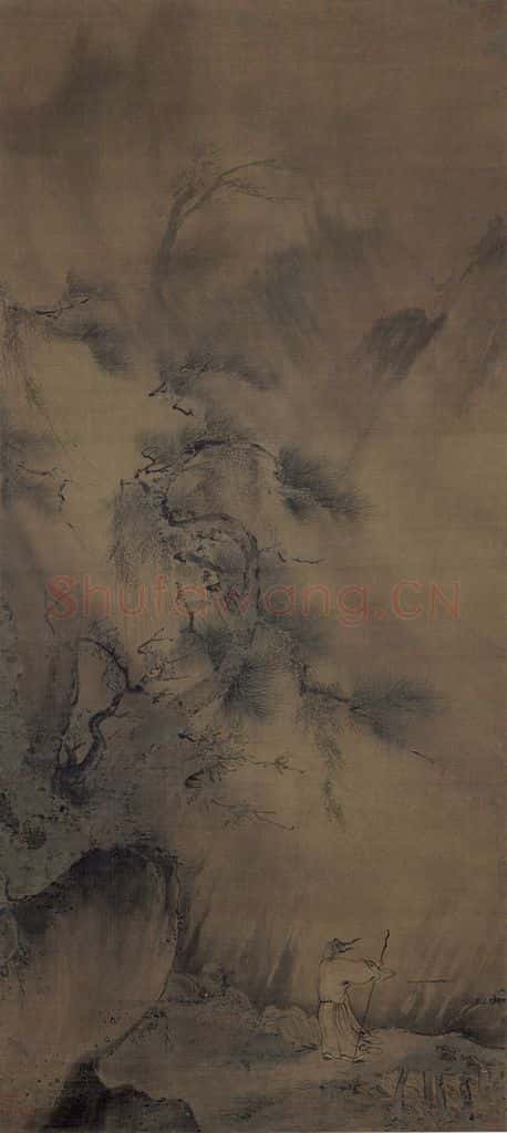 宋 胡直夫(传)《夏景山水图》书画作品