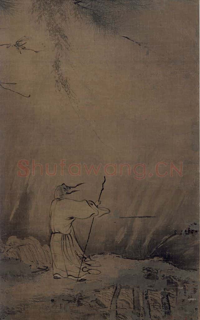 宋 胡直夫(传)《夏景山水图》书画作品