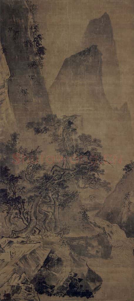 宋 李唐(传)《山水图》(一) 书画作品