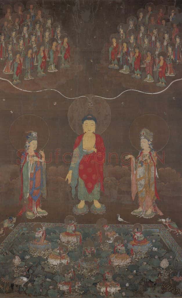 宋 佚名《阿弥陀净土图》书画作品
