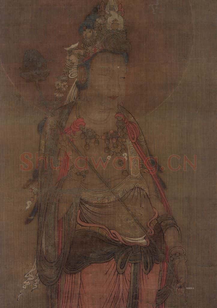 宋 普悦《大势至菩萨图》书画作品