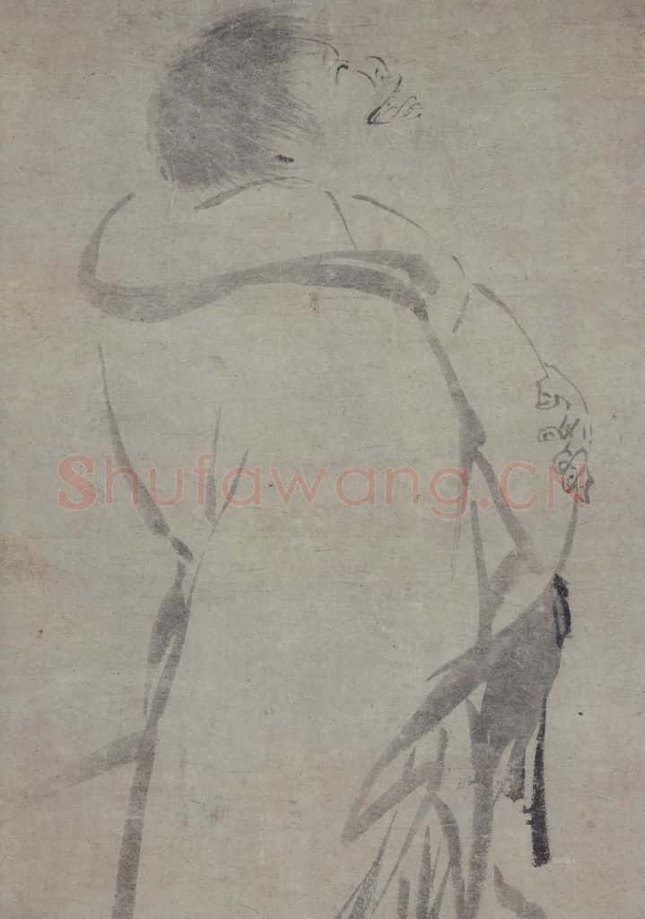 宋 李確《布袋图》书画作品