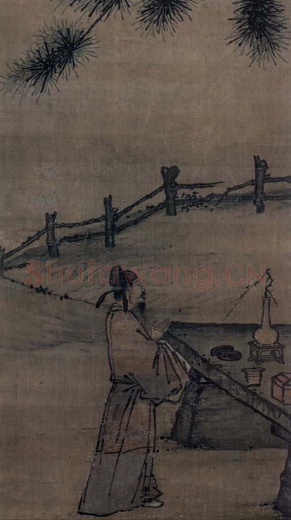 宋 马公顯《藥山李翱问答图》书画作品