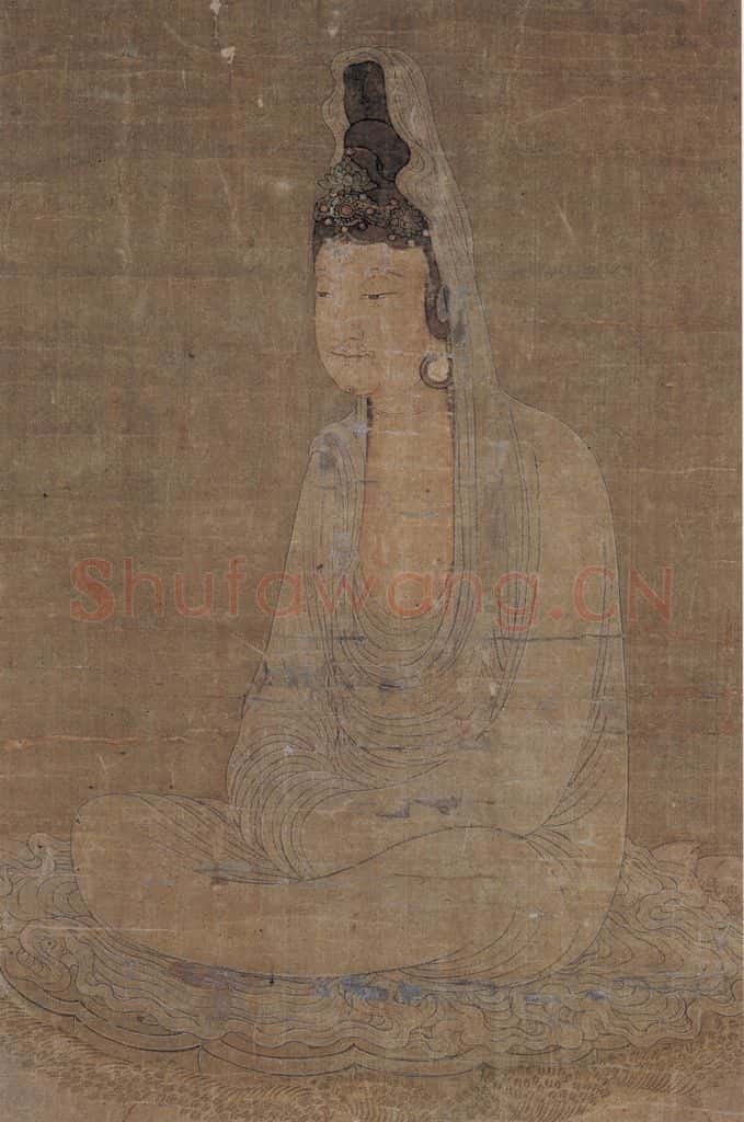 宋 佚名《白衣观音图》书画作品