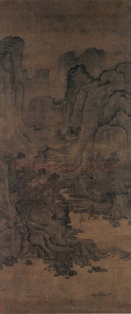 宋 佚名《秋江渔艇图》书画作品
