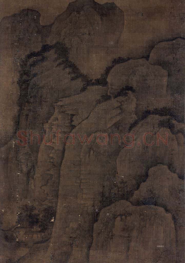 宋 佚名《秋江渔艇图》书画作品