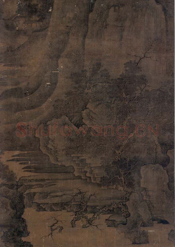 宋 佚名《秋江渔艇图》书画作品