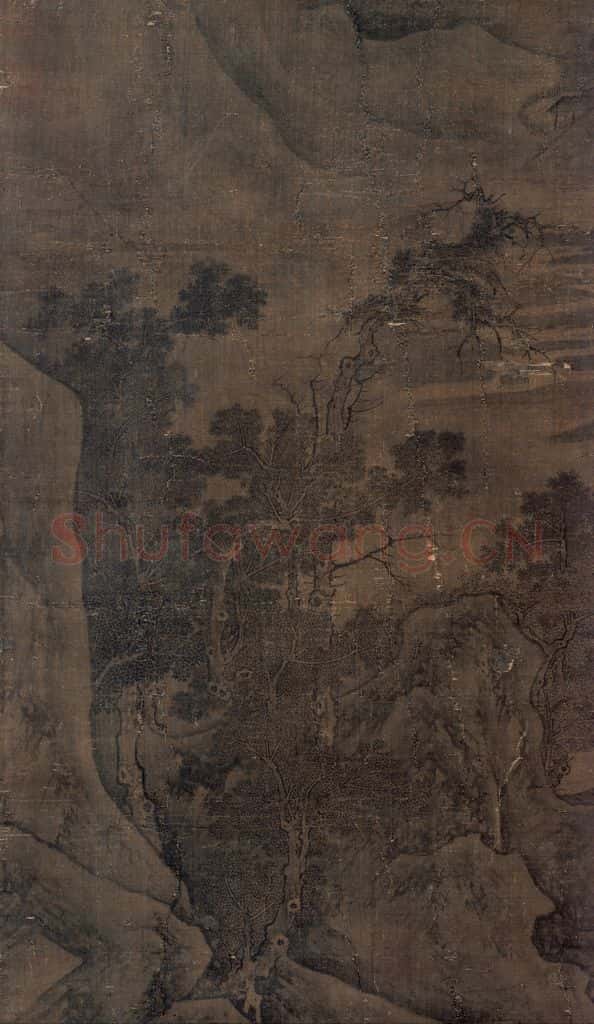 宋 佚名《秋江渔艇图》书画作品