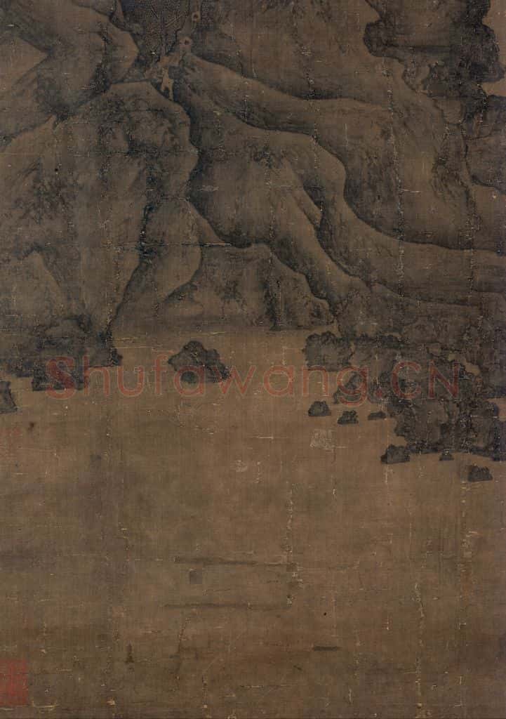 宋 佚名《秋江渔艇图》书画作品