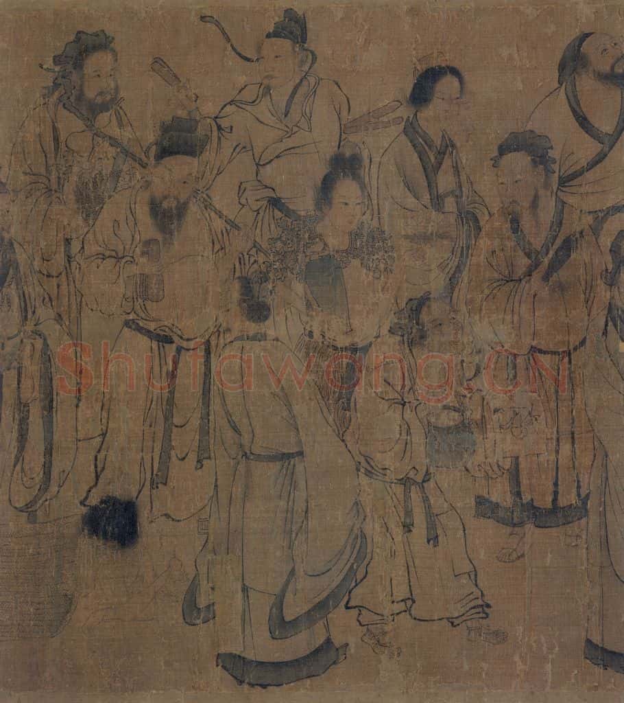 宋 佚名《護法天王图》书画作品