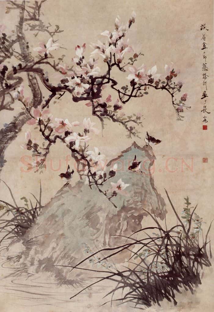 1954年 蔡鹤洲《仲春赋》书画作品