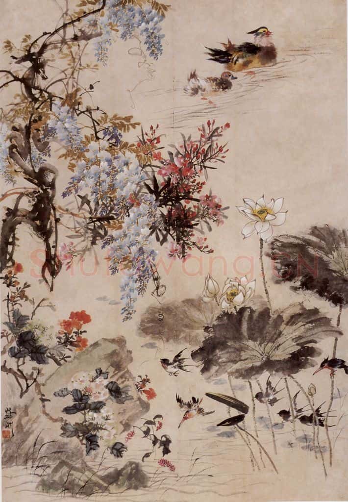 1954年 蔡鹤洲《盛节赋》书画作品