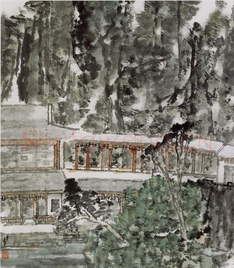 1996年 童中焘《沉醉春风》书画作品