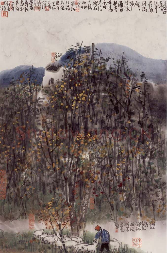 1998年 曾宓《牧归》书画作品