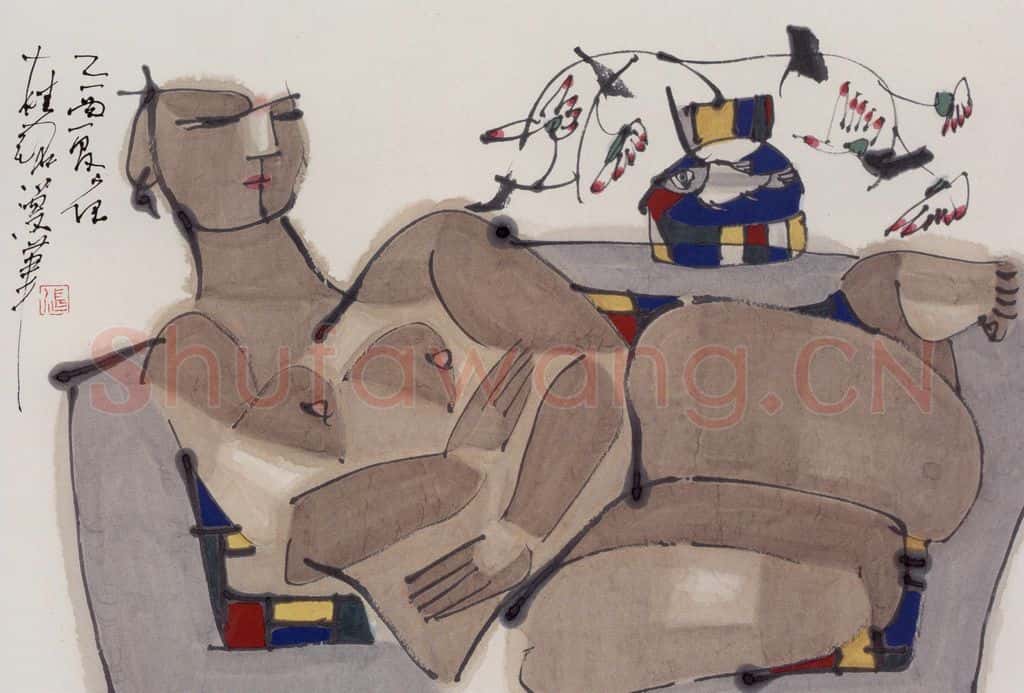 2005年 张桂铭《人体》书画作品