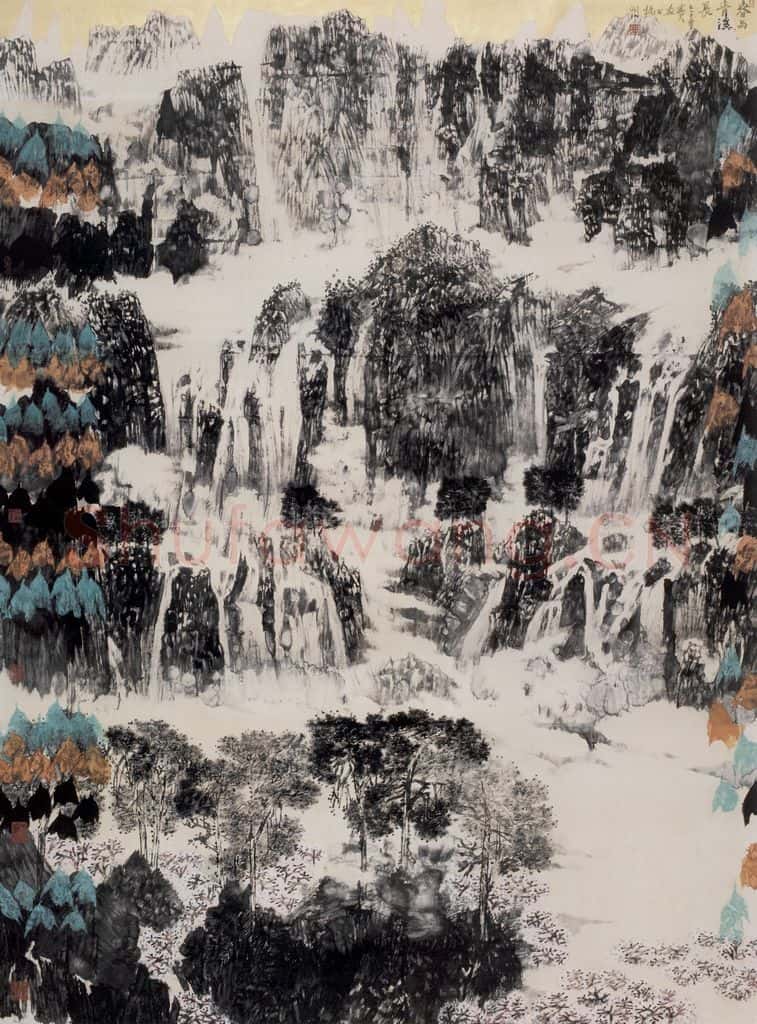 2002年 卓鹤君《春与青溪长》书画作品