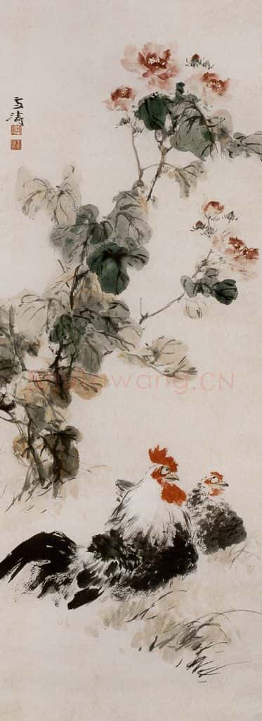 60年代 王雪涛《四季花鸟屏》书画作品