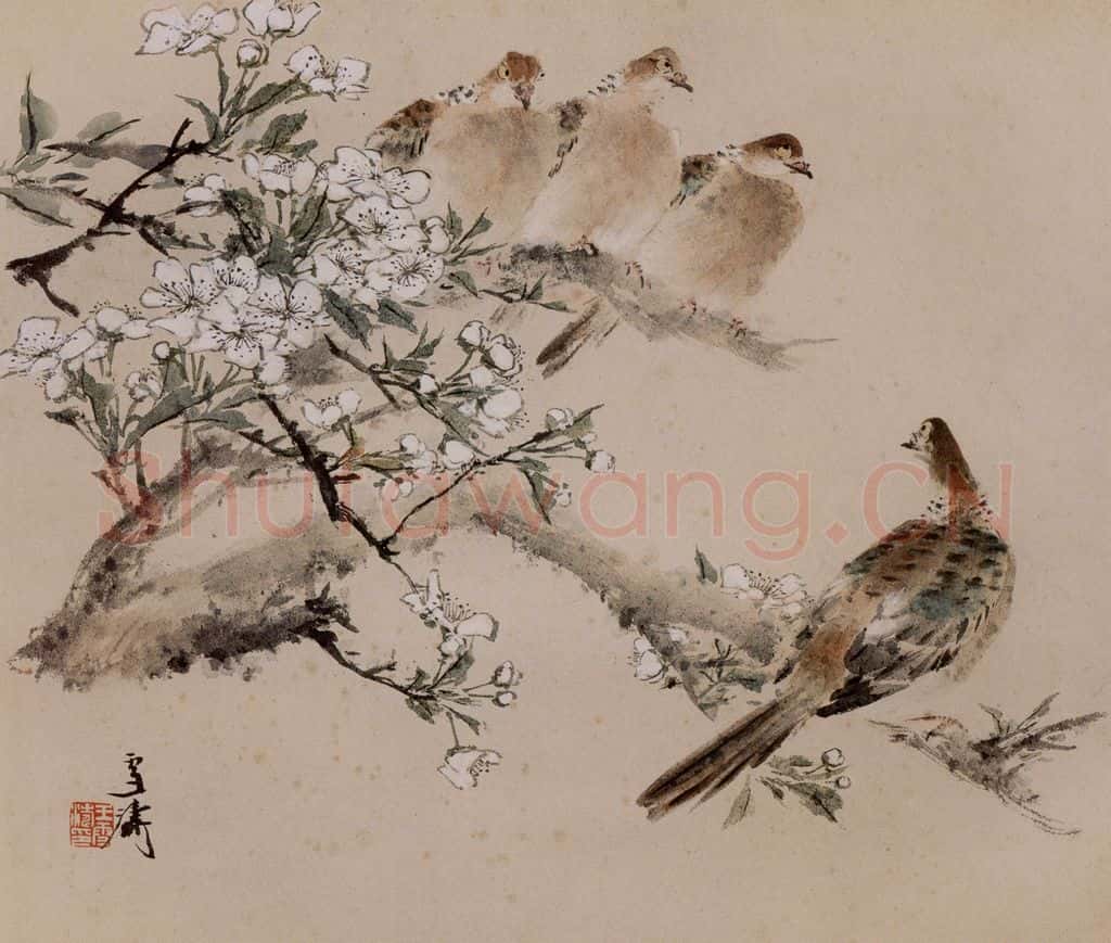 1964年 王雪涛《花鸟册页十开》书画作品